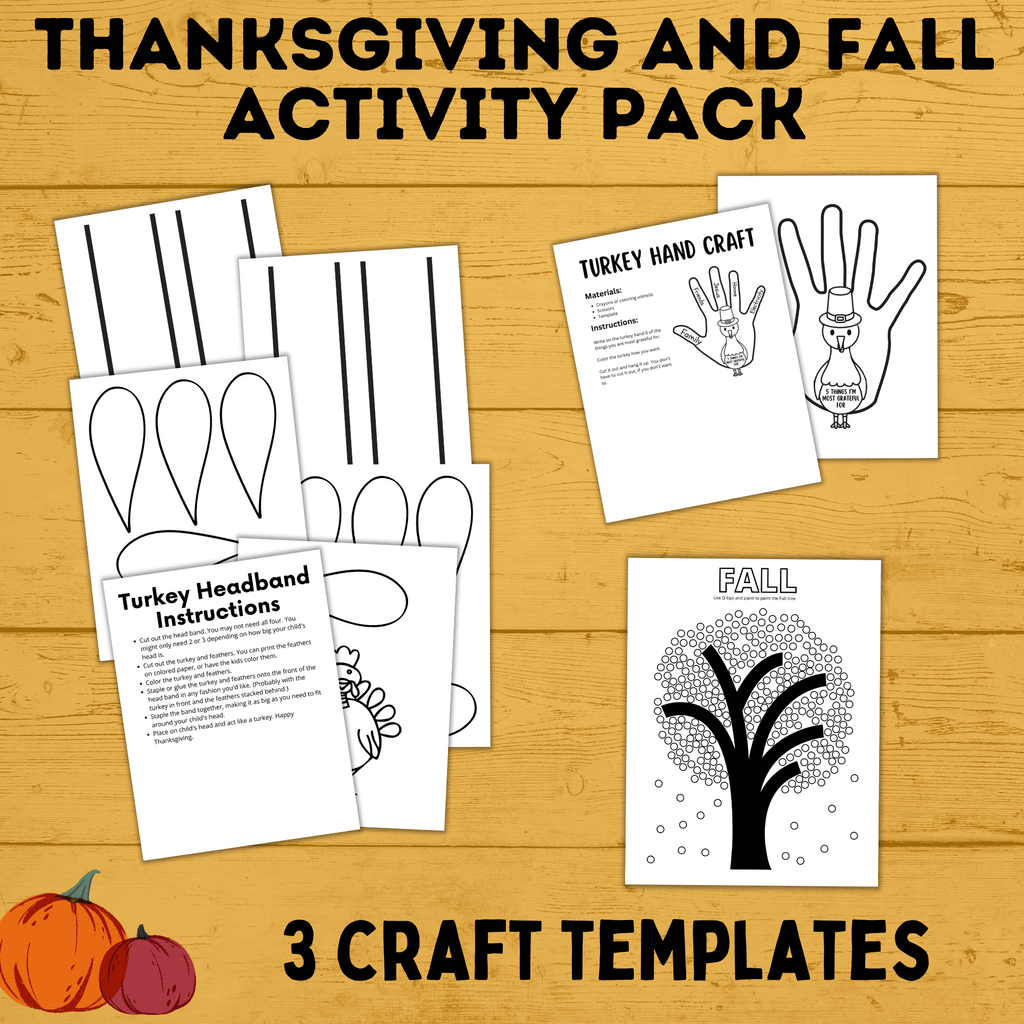 Thanksgiving and Fall Activity Pack for Kids | Fall Activity Pack | Thanksgiving Activity Pack | Thanksgiving Printables | Fall Printables