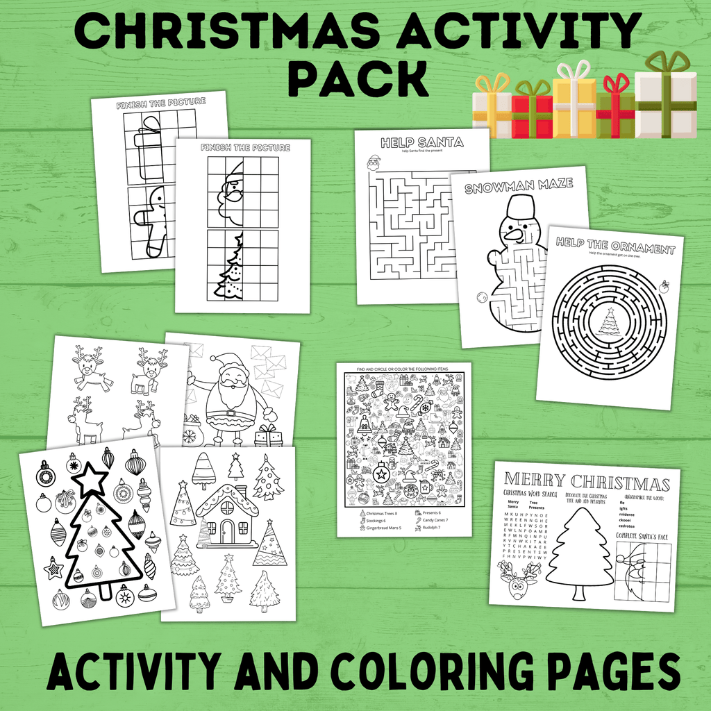 Christmas Activity Pack for Kids | Kids Christmas Activities | Christmas Printables | Christmas Games for Kids | Christmas Crafts