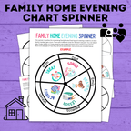 Family Home Evening Schedule Spinner | FHE Scheduler | FHE Chart