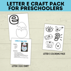 Letter E Crafts for Kids | Preschool Crafts | Alphabet Crafts | Toddler Crafts | Letter Crafts | Kids Crafts | Letter E Printables