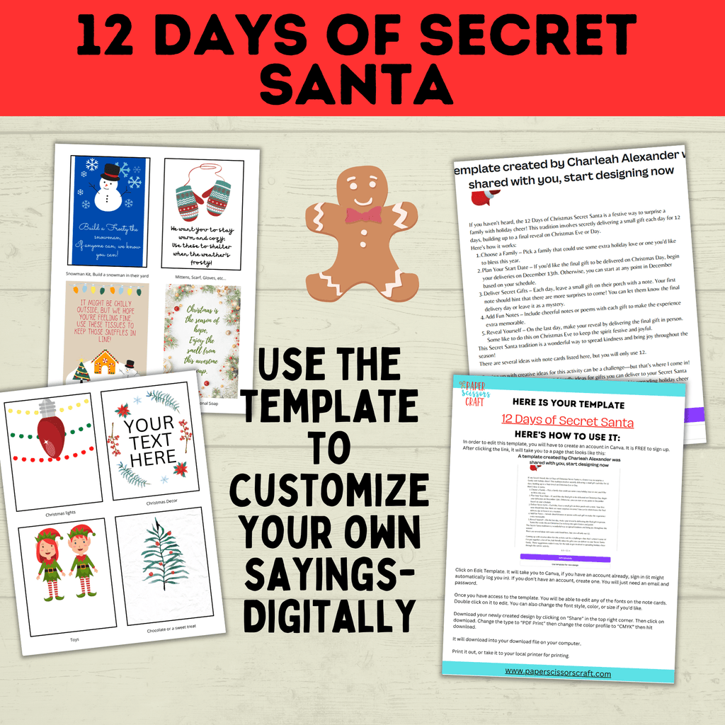 Christmas Gifts | 12 Days of Secret Santa for Kids | Christmas Games | Christmas Activities for Kids | Secret Santa | Christmas Cards |
