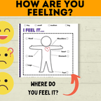 Feelings Chart | Mood Tracker | How are you feeling? | Mood Chart | Kids feelings | Emotions Chart | Kids Mental Health Printable Chart