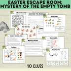 Bible Escape Room | Easter Escape Room | Mystery of the Empty Tomb Escape Room | Printable Escape Room | Easter Games | Escape Room for Kids