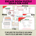 Escape Room Puzzles | Escape Room Ideas | Escape Room Games | Games for Kids | Party Games | Puzzles for Kids | Printable Escape Room