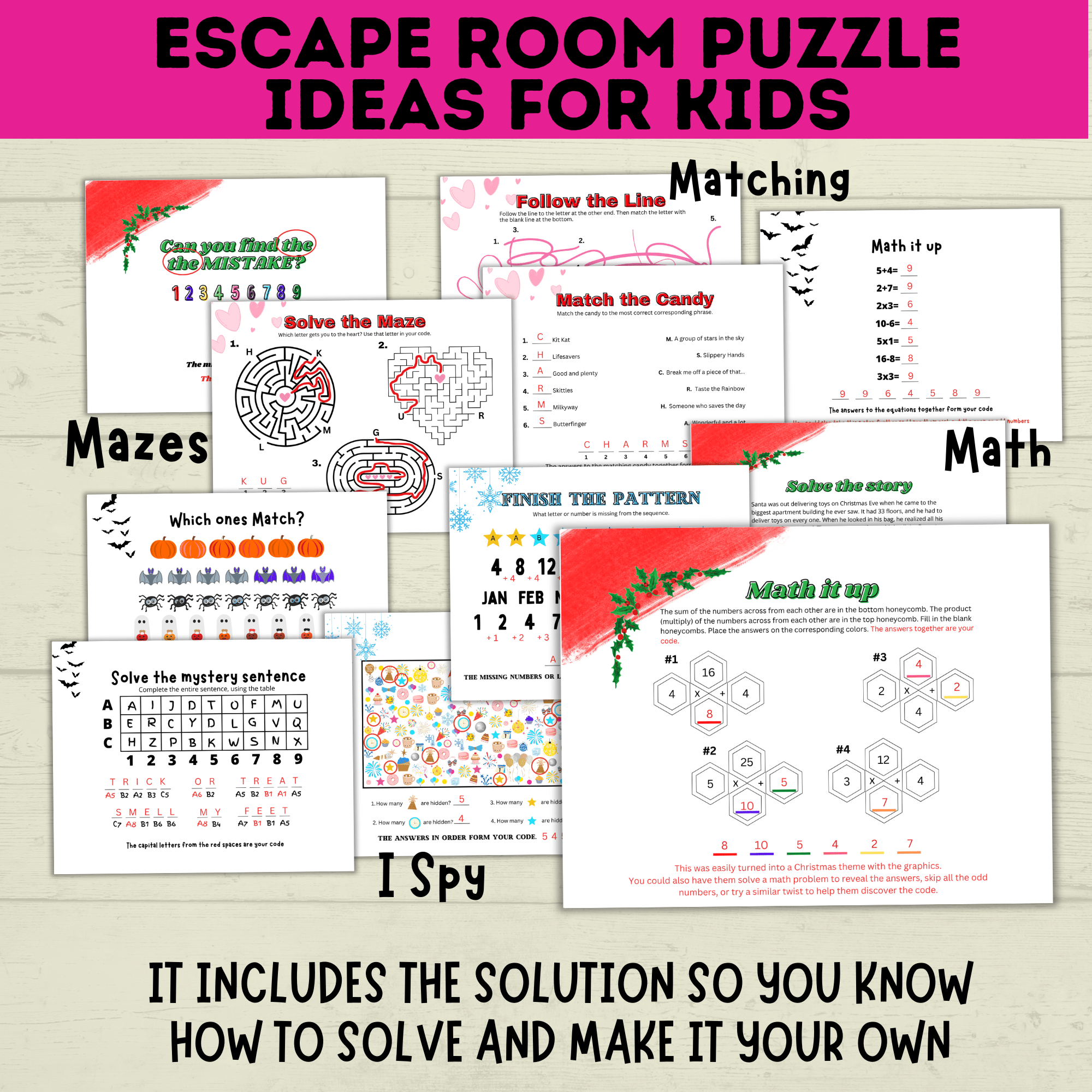 Escape Room Puzzles | Escape Room Ideas | Escape Room Games | Games for Kids | Party Games | Puzzles for Kids | Printable Escape Room