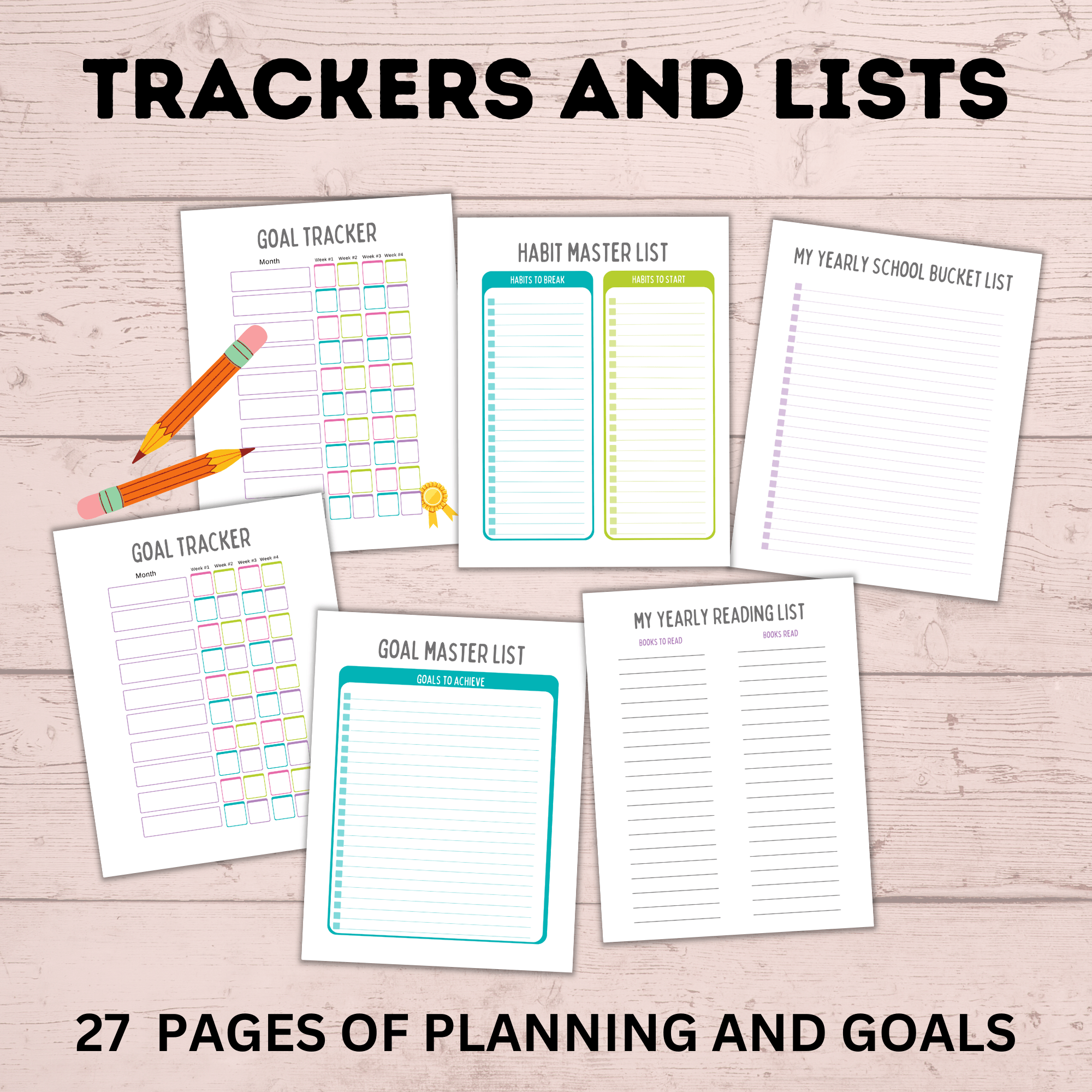 School Goal Planner for Kids | Kids Goals | Goals for Kids | Printables for Kids | Planner for Kids | School Planner | Digital Planner