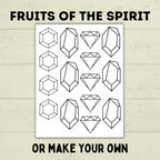 Fruits of the Spirit Craft, Treasure Chest Craft, Kids Craft Template, Sunday School Craft, Bible Lesson, Cut and Paste, Christian Activity