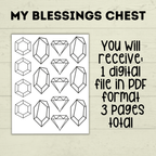 Count Your Blessings Treasure Chest, Sunday School Craft, Cut and Paste Craft, Thankful Craft for Kids