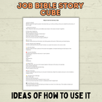 Job Bible Story Cube Craft, Sunday School Crafts, Cube Crafts, Bible Craft