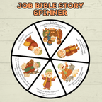 Job Bible Story Spinner Craft, Bible Craft, Sunday School Craft, Job Lesson, VBS, Homeschool, Christian Activity, Old Testament Craft