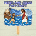 Jesus and Peter Walking on Water Craft, Sunday School Craft, Bible Crafts, New Testament, Homeschool, Christian Activity, Faith Lesson, VBS