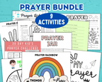 Prayer Printable for Kids, Prayer Cube, Prayer Prompts, Prayer Guide, Prayer Calendar, Prayer Activity Sheets, Prayer List, Prayer Rainbow
