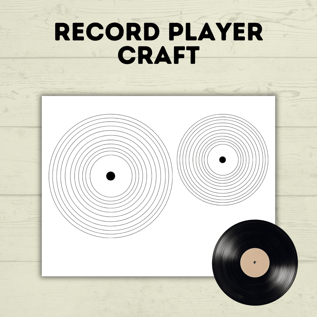 Record Player Craft for Kids, Record Template, Homeschool Crafts, Classroom Crafts