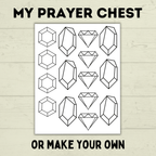 Treasure Chest Craft, Prayer Craft for Kids, Sunday School Craft, Bible Activity, Homeschool, Prayer Chest, Prayer Prompts, Prayers for kids
