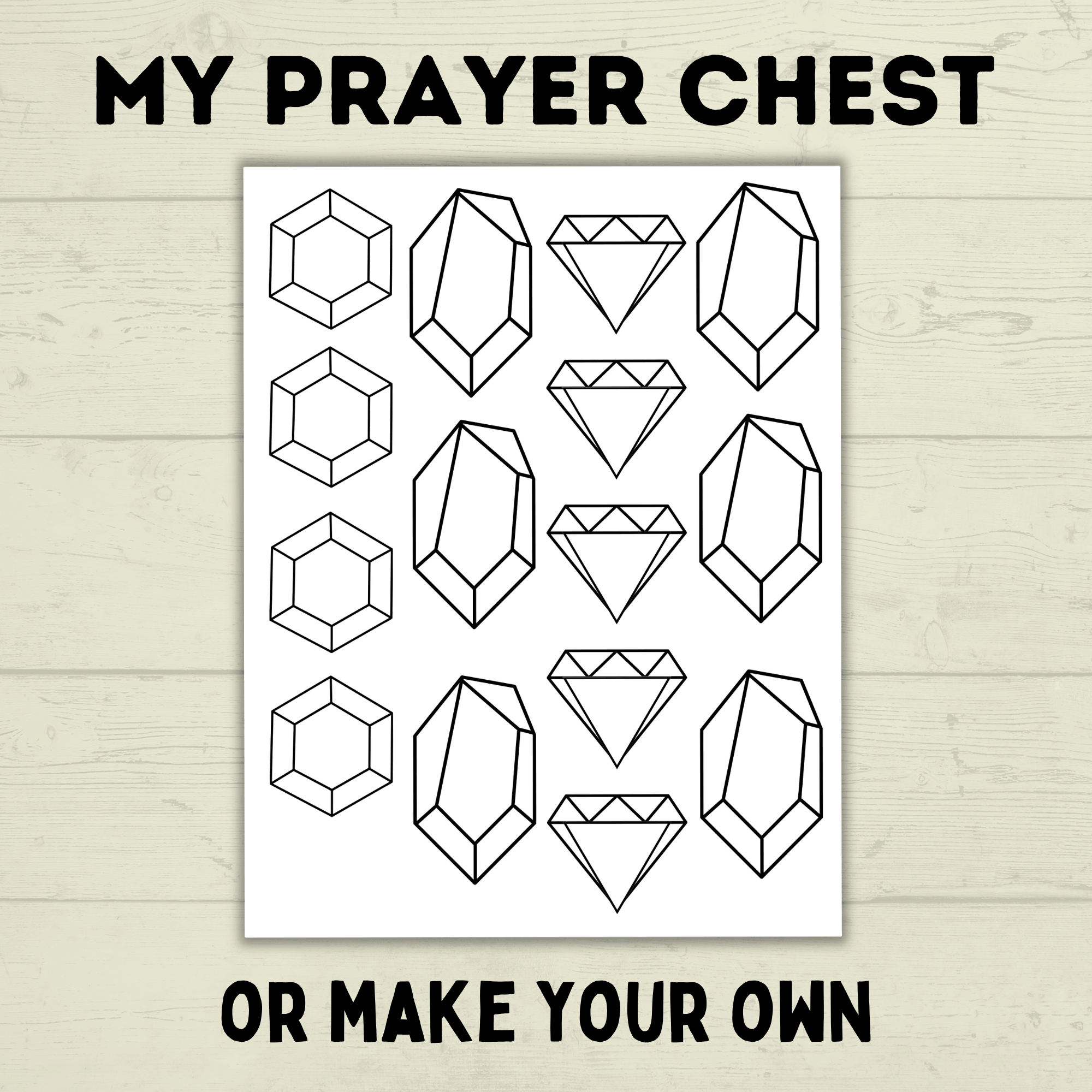 Treasure Chest Craft, Prayer Craft for Kids, Sunday School Craft, Bible Activity, Homeschool, Prayer Chest, Prayer Prompts, Prayers for kids