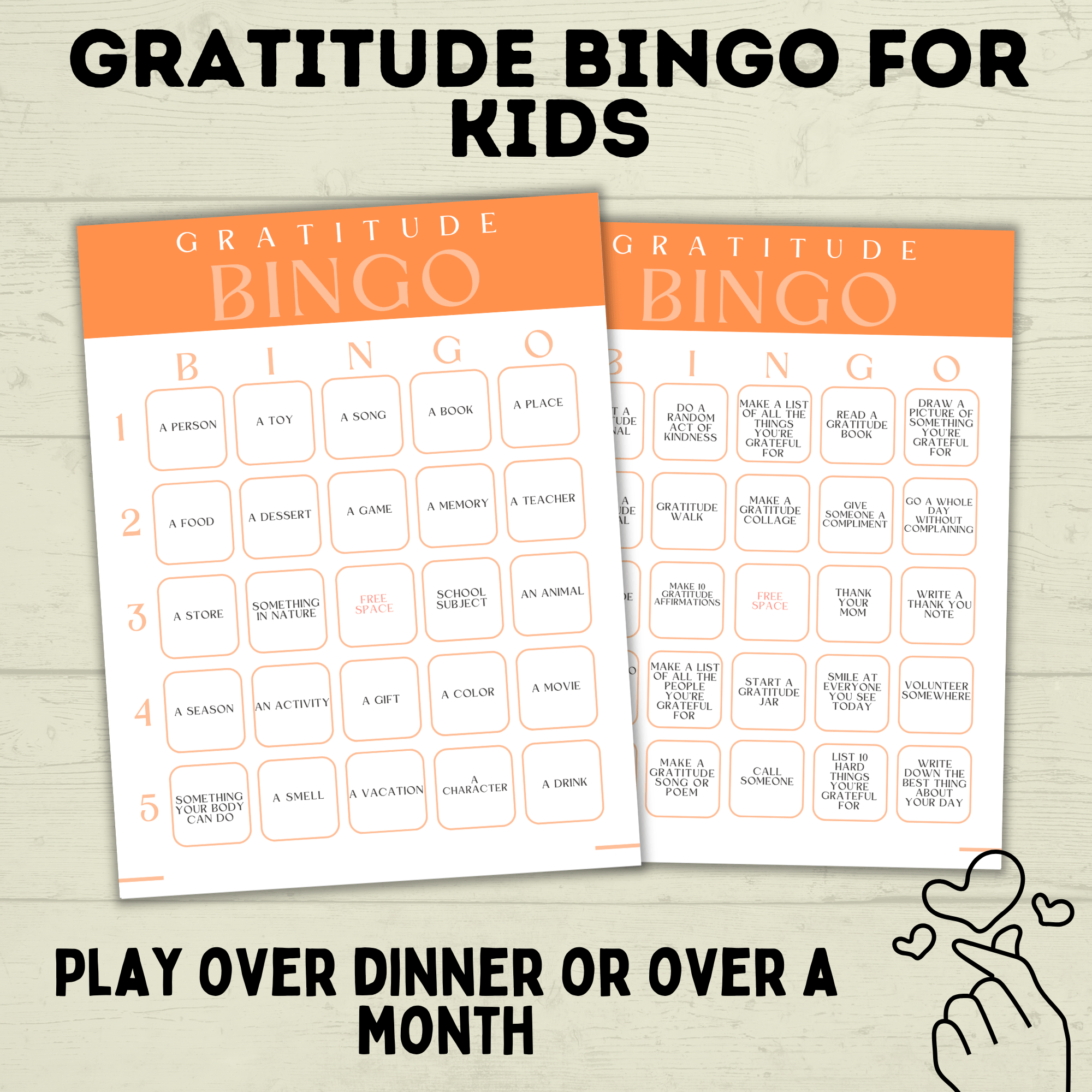 Gratitude Bingo for Kids | Bingo for Kids | Gratitude Game | Thanksgiving Game | Grateful Game | Thankful Game| PDF digital download