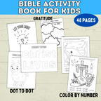 Bible Games | Bible Activity Sheets | Bible Placemat Activity Sheets | Bible Activity Pages for Kids | Homeschool | Vacation Bible School