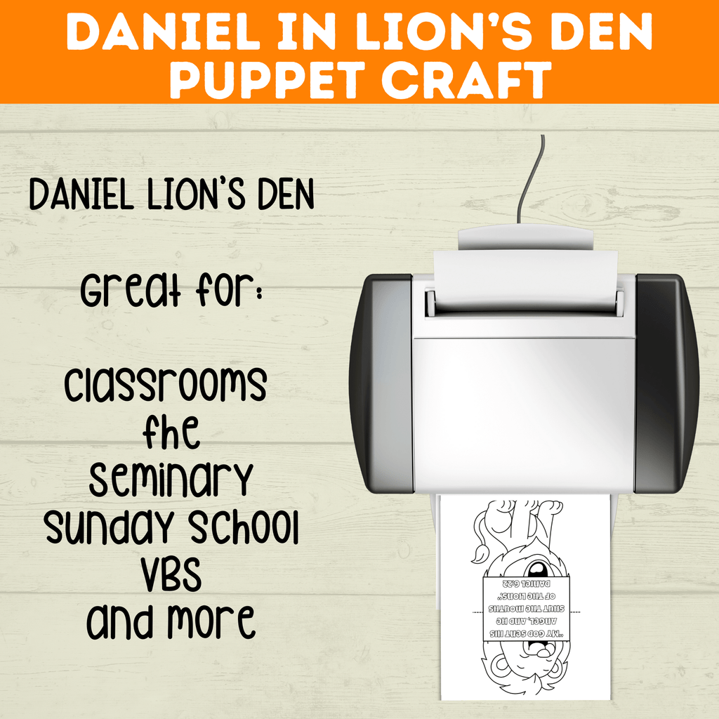 Bible Characters Coloring Page, Kid's Bible Lessons, Sunday School Craft, Daniel in the Lion's Den
