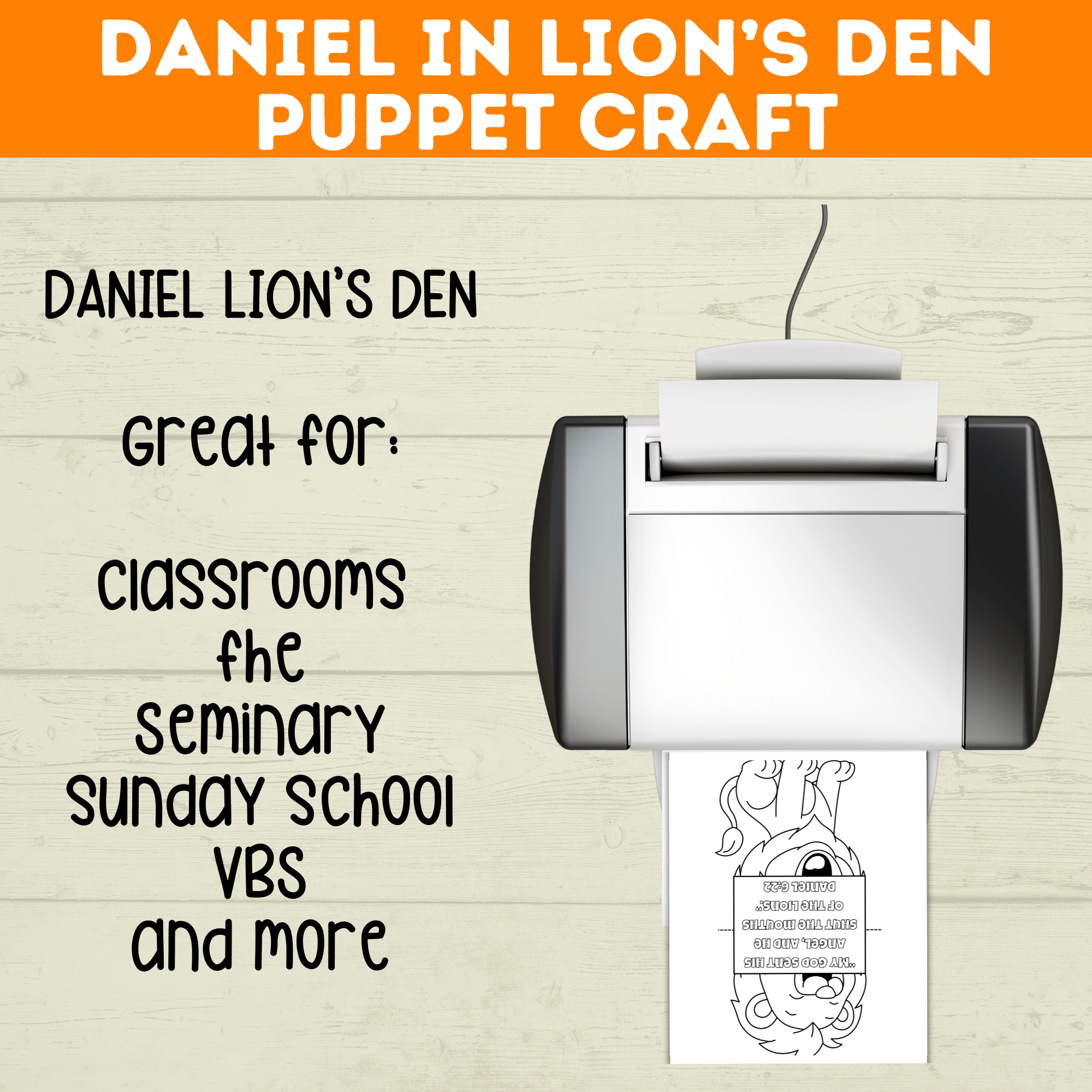 Bible Characters Coloring Page, Kid's Bible Lessons, Sunday School Craft, Daniel in the Lion's Den
