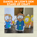 Bible Characters Daniel in the Lion's Den Craft for Kids, Sunday School Crafts, Bible Coloring Pages Lesson, Digital Download, PDF