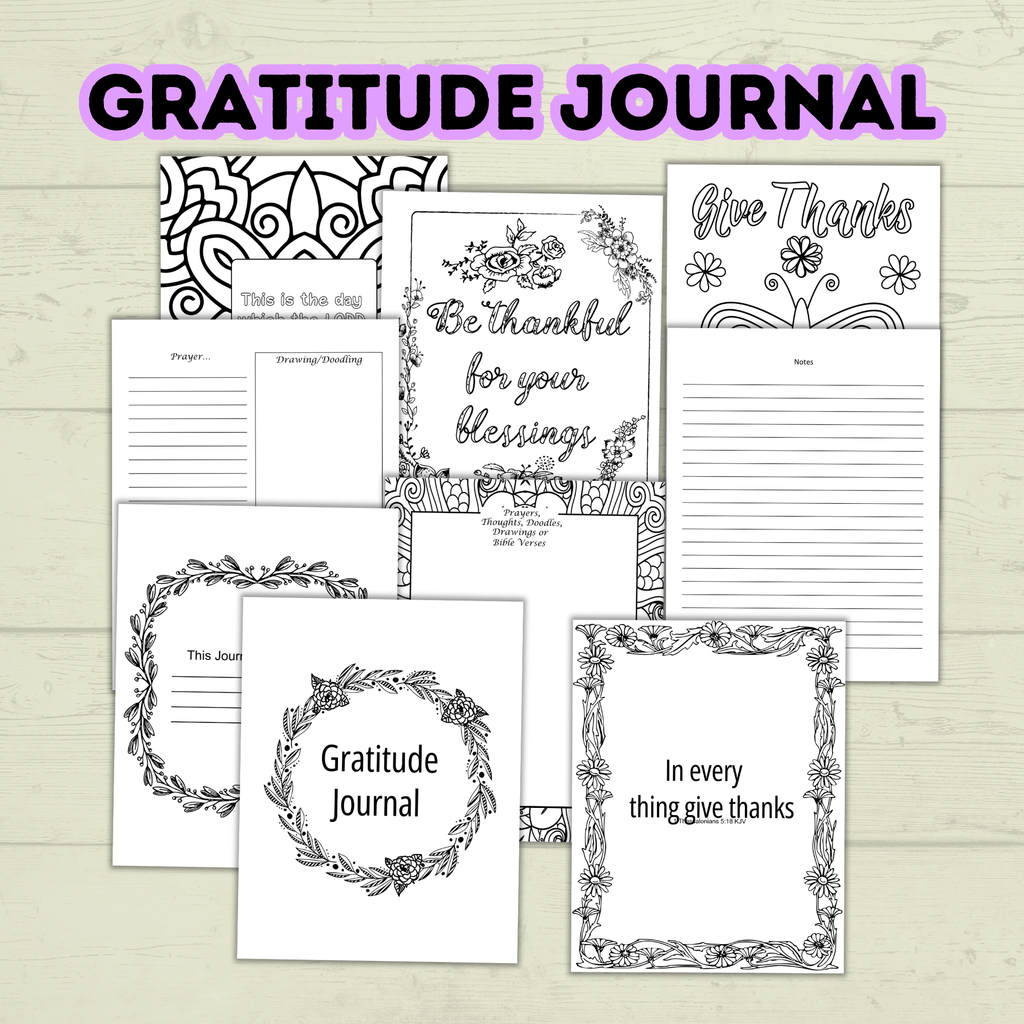 Thanksgiving Gratitude Bundle affirmations and journal printable for kids and families