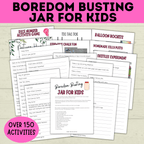 Kids Boredom-Busting Jar | Kids Activities | Kids Printable | Summer Activities | Simple Kids Activities | Toddler Activities | PDF download