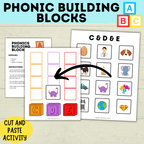 Phonic Letter Building Blocks | Phonics Activities | Alphabet Matching | Letter Sound Games | Phonic Puzzles | Preschool Crafts | Toddler