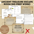 Ancient Treasure Escape Room for Kids Ages 9-13 No Prep Work | Kids Games | Kids Escape Rooms | Physical Escape Room | No Prep Escape Room
