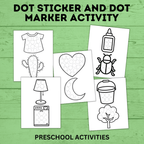 Dot Stickers Activity Sheets | Dot Markers Activity Sheets for Toddlers | Toddler Activities | Toddler Printables | Preschool Activity