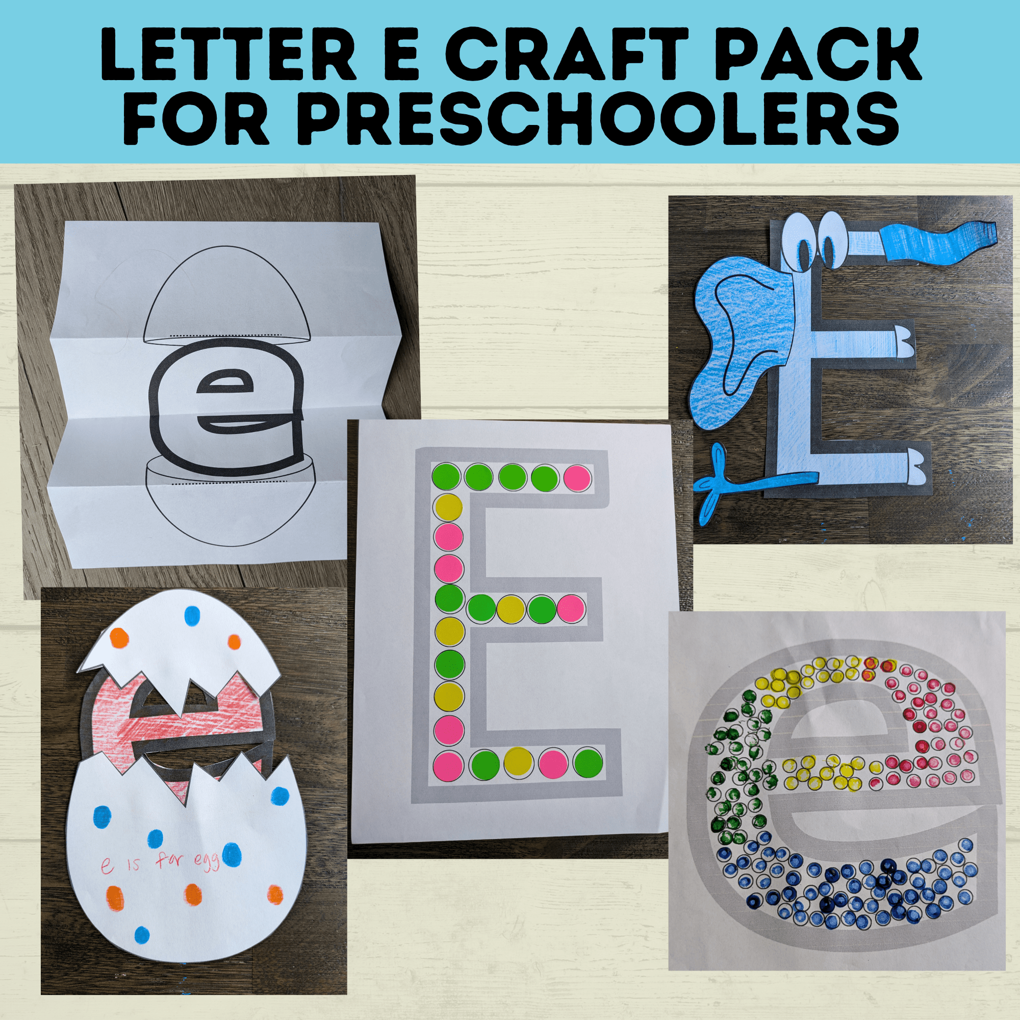 Letter E Crafts for Kids | Preschool Crafts | Alphabet Crafts | Toddler Crafts | Letter Crafts | Kids Crafts | Letter E Printables