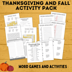 Thanksgiving and Fall Activity Pack for Kids | Fall Activity Pack | Thanksgiving Activity Pack | Thanksgiving Printables | Fall Printables