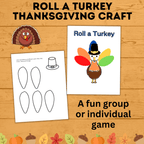 Roll a Turkey | Turkey Thanksgiving Game | Turkey Game | Game Printable | Fall Printable | Kids Game | Turkey Printable | Holiday Game