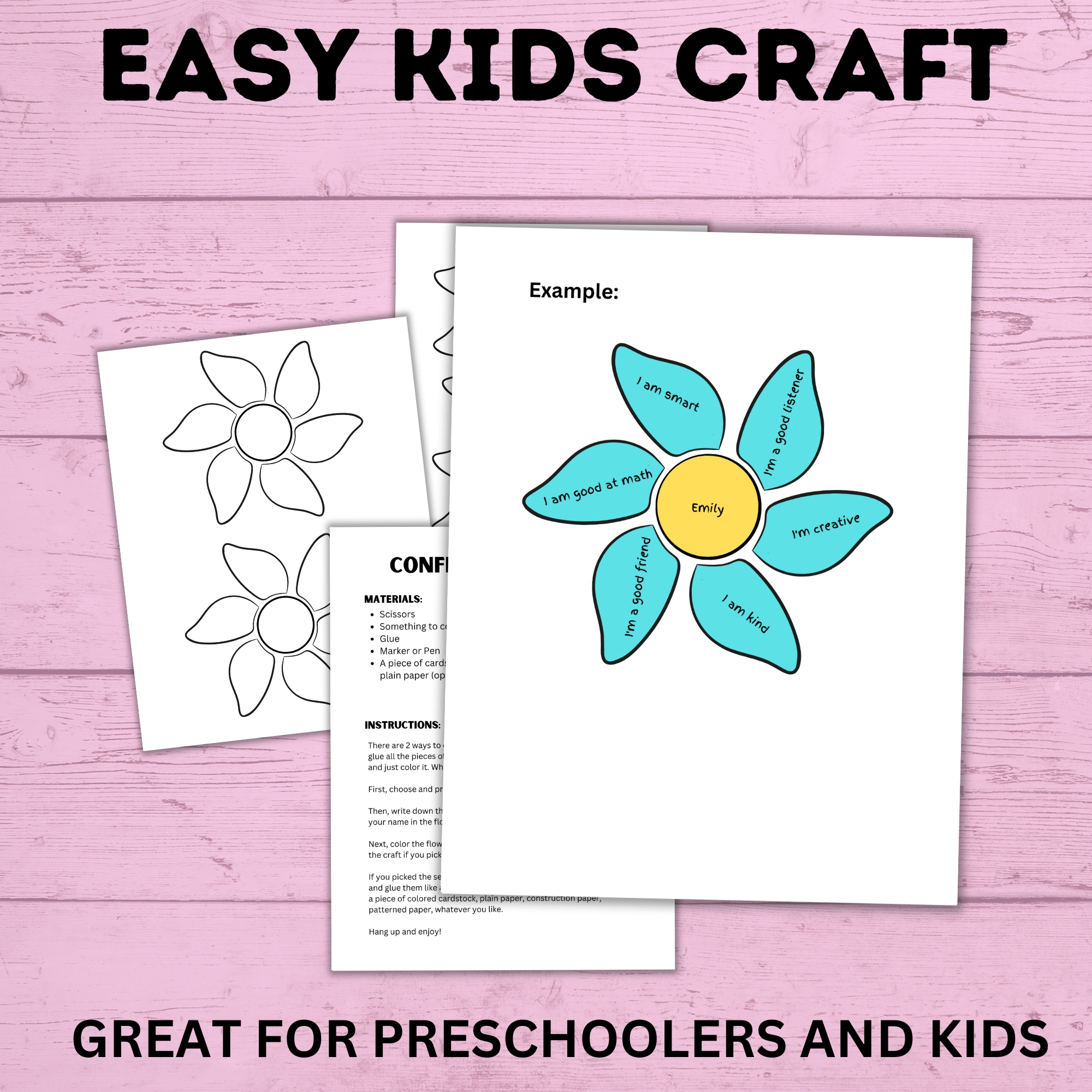 Confidence Craft for Kids | Kids Craft | Confidence Flower