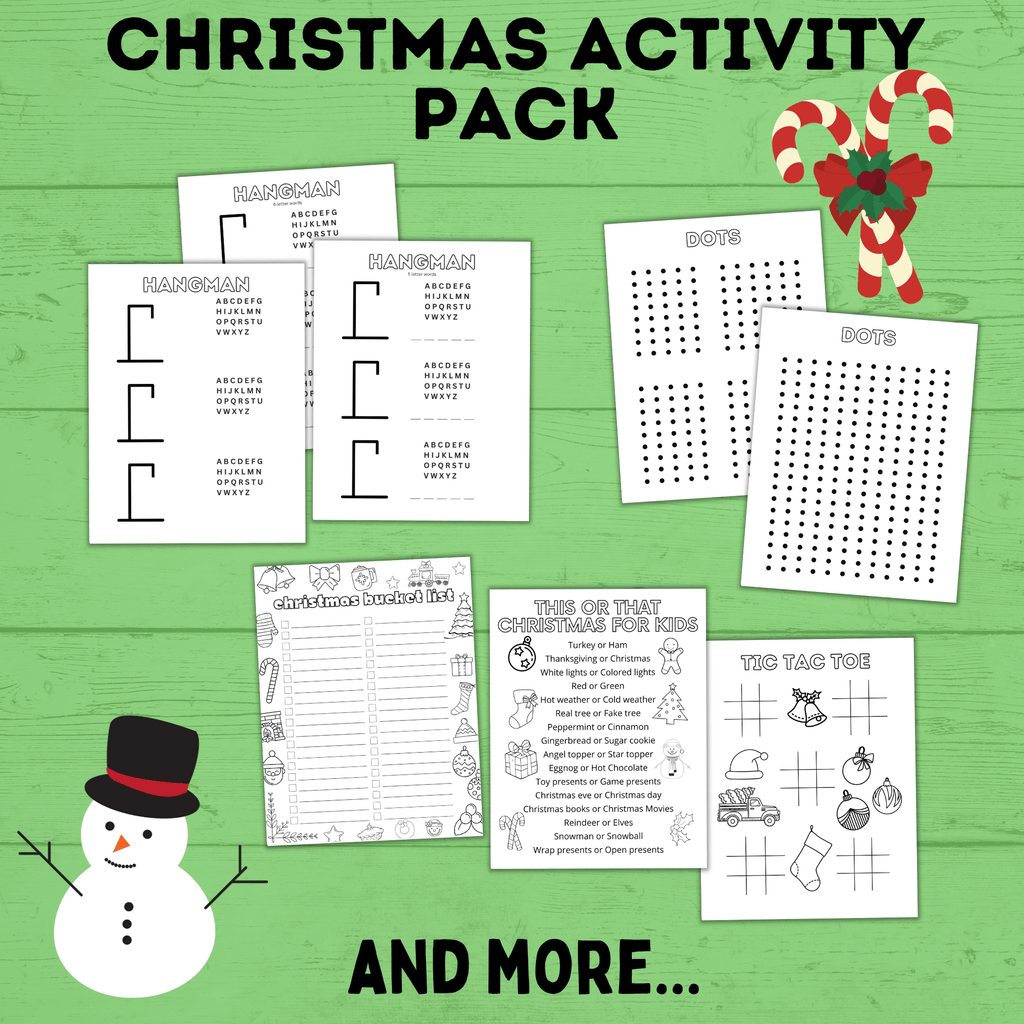 Christmas Activity Pack for Kids | Kids Christmas Activities | Christmas Printables | Christmas Games for Kids | Christmas Crafts
