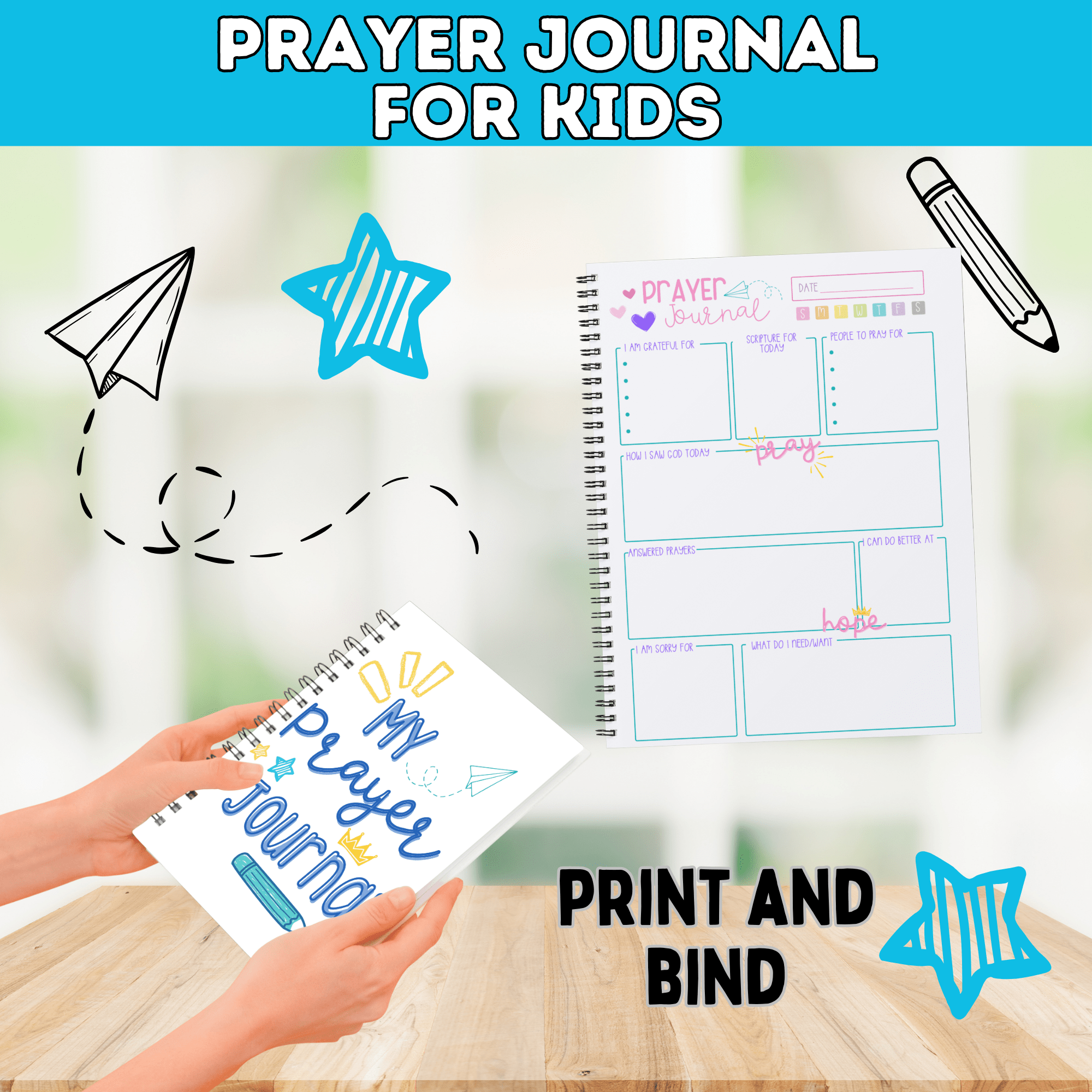Prayer Journal for Kids | Kids Prayer Printables | Kids Prayer Activities | Letter to God | Kid's Journal | Teach Kids to Pray | Sunday