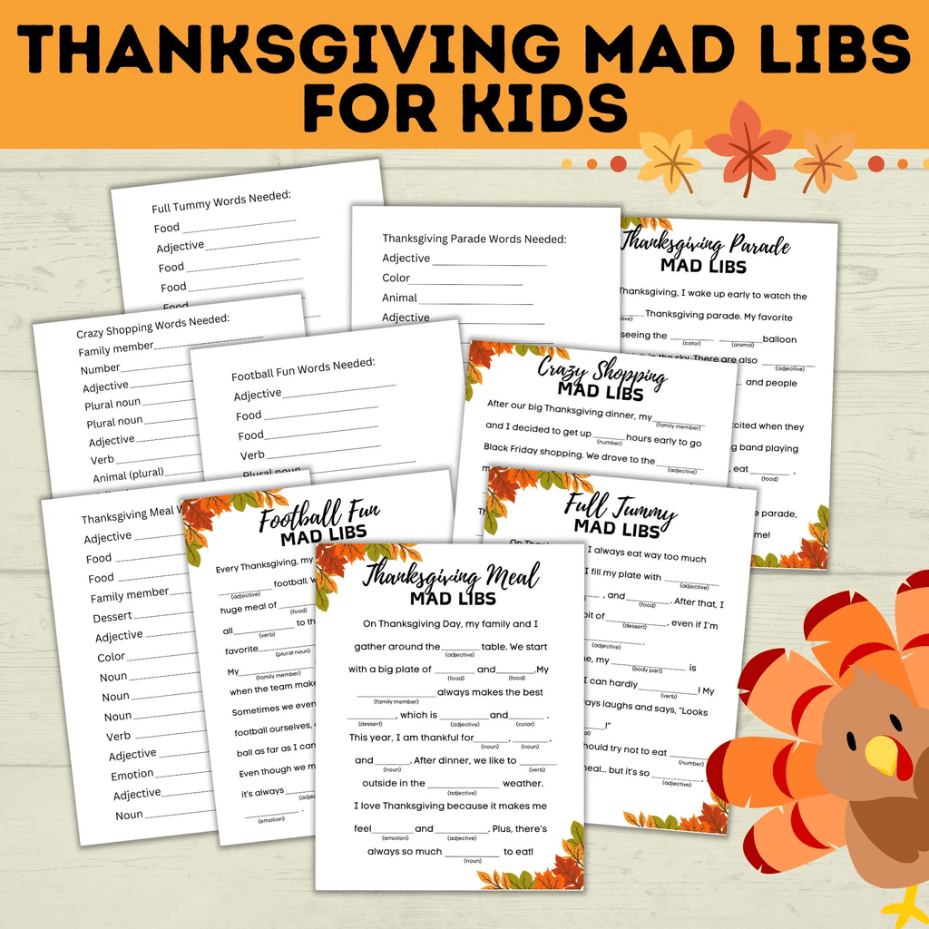 The Mega Kids Thanksgiving Activity and Crafts Bundle