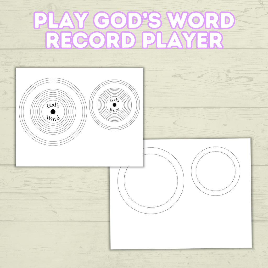 Sunday School Craft, Record Player Craft, God's Word Craft, Bible Craft, Scripture Craft, Bible Lesson, Christian Activity, Cut and Paste