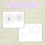 Sunday School Craft, Record Player Craft, God's Word Craft, Bible Craft, Scripture Craft, Bible Lesson, Christian Activity, Cut and Paste