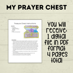 Treasure Chest Craft, Prayer Craft for Kids, Sunday School Craft, Bible Activity, Homeschool, Prayer Chest, Prayer Prompts, Prayers for kids