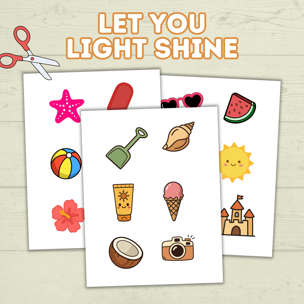 Let your Light Shine Craft, Bible Lesson, Sunday School Craft, Primary Craft, Christian Summer craft, Let your Faith Shine, Faith Craft