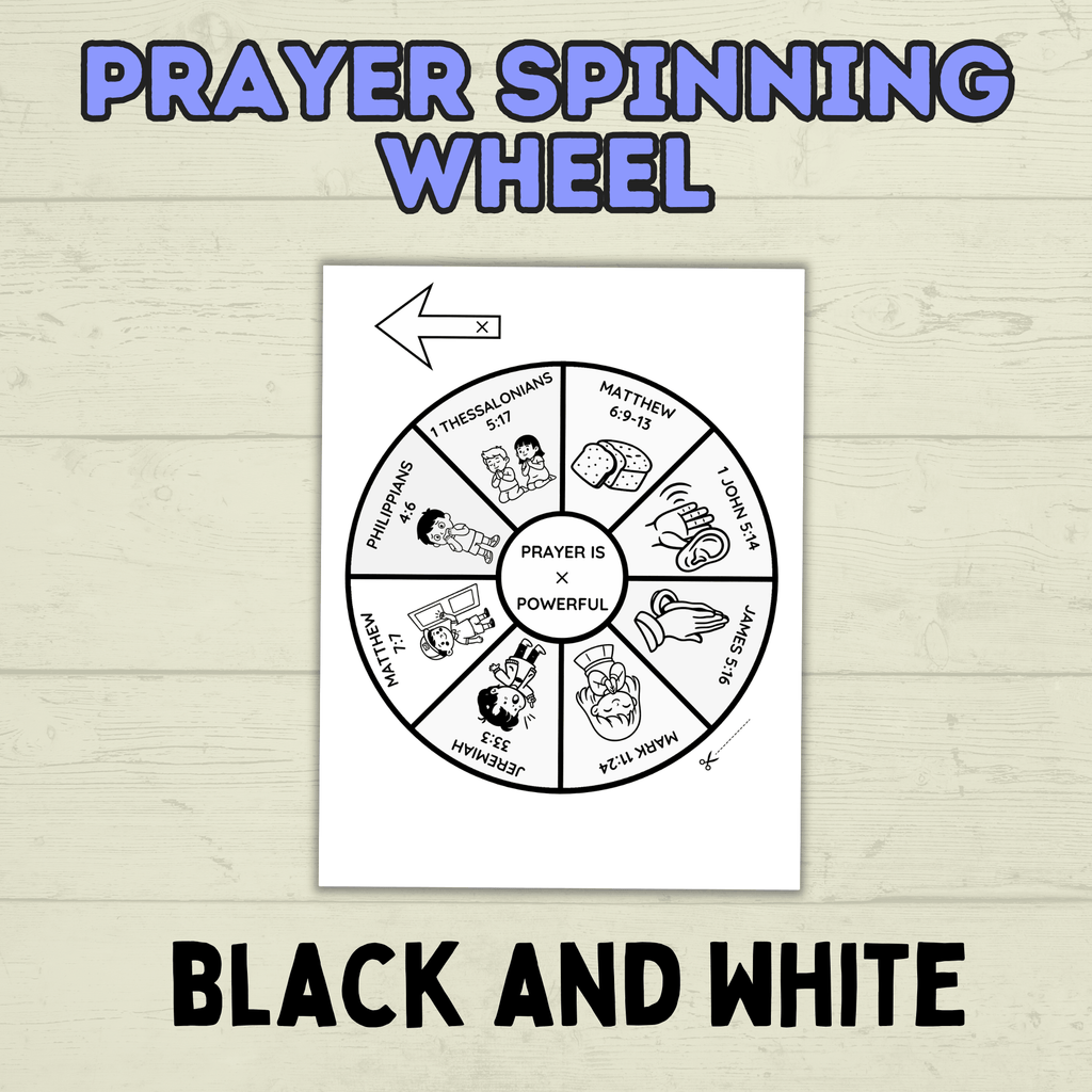 Prayer Spinner Craft, Prayer Craft for kids, Sunday School Craft, Bible Craft