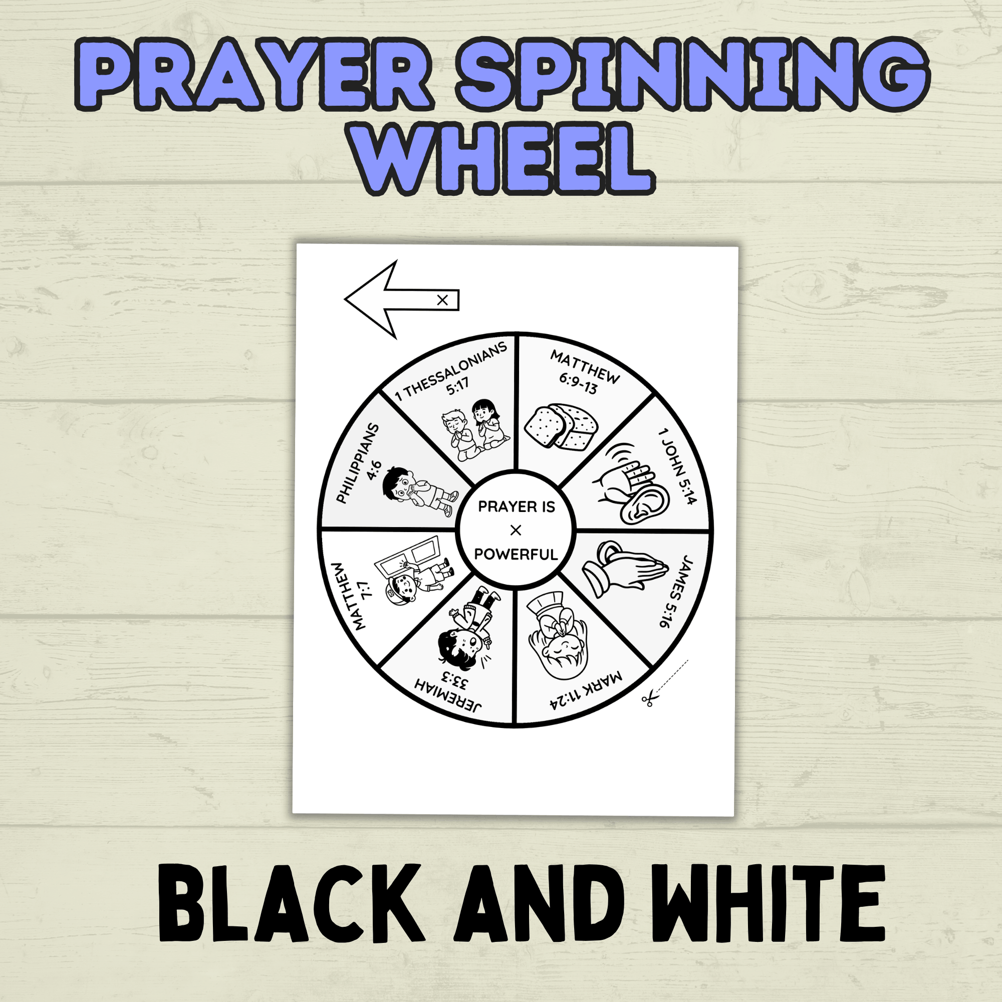 Prayer Spinner Craft, Prayer Craft for kids, Sunday School Craft, Bible Craft