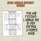 Job Bible Story Cube Craft, Sunday School Crafts, Cube Crafts, Bible Craft