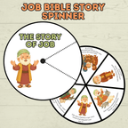 Job Bible Story Spinner Craft, Bible Craft, Sunday School Craft, Job Lesson, VBS, Homeschool, Christian Activity, Old Testament Craft