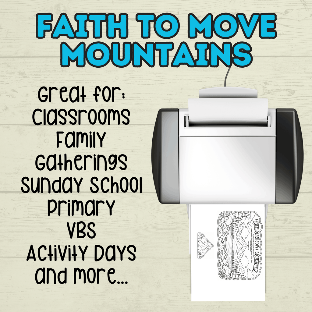 Faith Can Move Mountains Craft, Faith Craft, Scripture Craft, Bible Craft, Sunday School Craft for Kids, Primary Craft, Homeschool, VBS