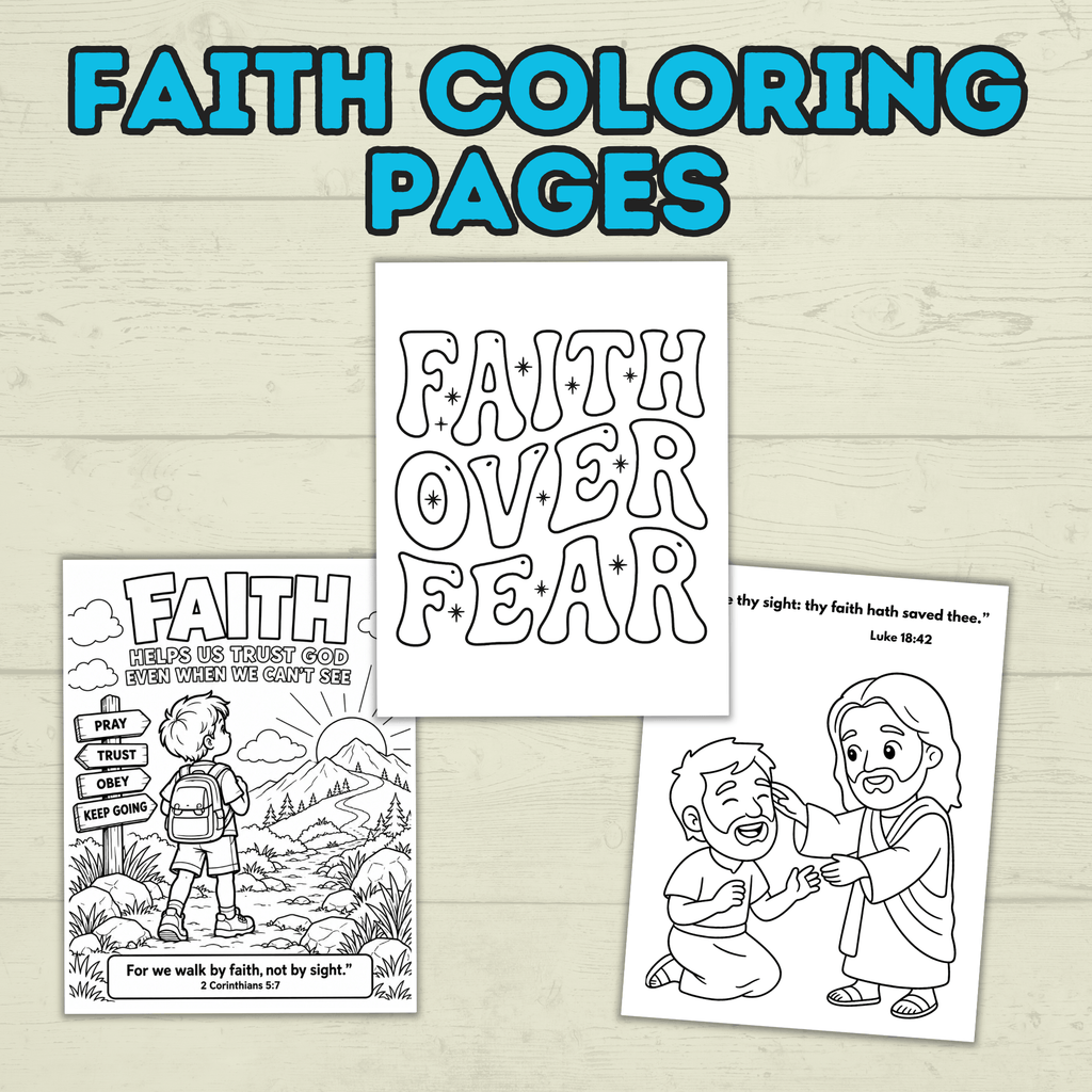 Free Faith Coloring Pages for Kids and Families for Sunday School and Church
