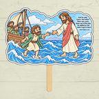 Jesus and Peter Walking on Water Craft, Sunday School Craft, Bible Crafts, New Testament, Homeschool, Christian Activity, Faith Lesson, VBS