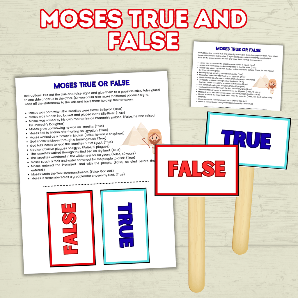 Moses Coloring Pages, Moses Activity Pack, Sunday School Activity, Bible Lesson, Old Testament, Genesis, Christian Craft, Moses and Exodus
