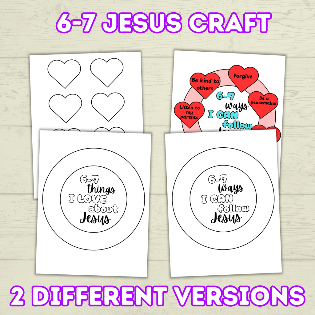 67 Craft, 67 Christian Craft for Kids, Sunday School Craft, I Love Jesus Craft, 67 Kids Activity, Christian Wreath, 67 Coloring Page