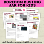 Kids Boredom-Busting Jar | Kids Activities | Kids Printable | Summer Activities | Simple Kids Activities | Toddler Activities | PDF download